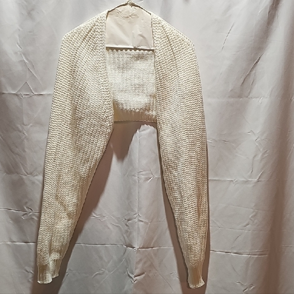 SHEIN Cream Knit Women's Shrug